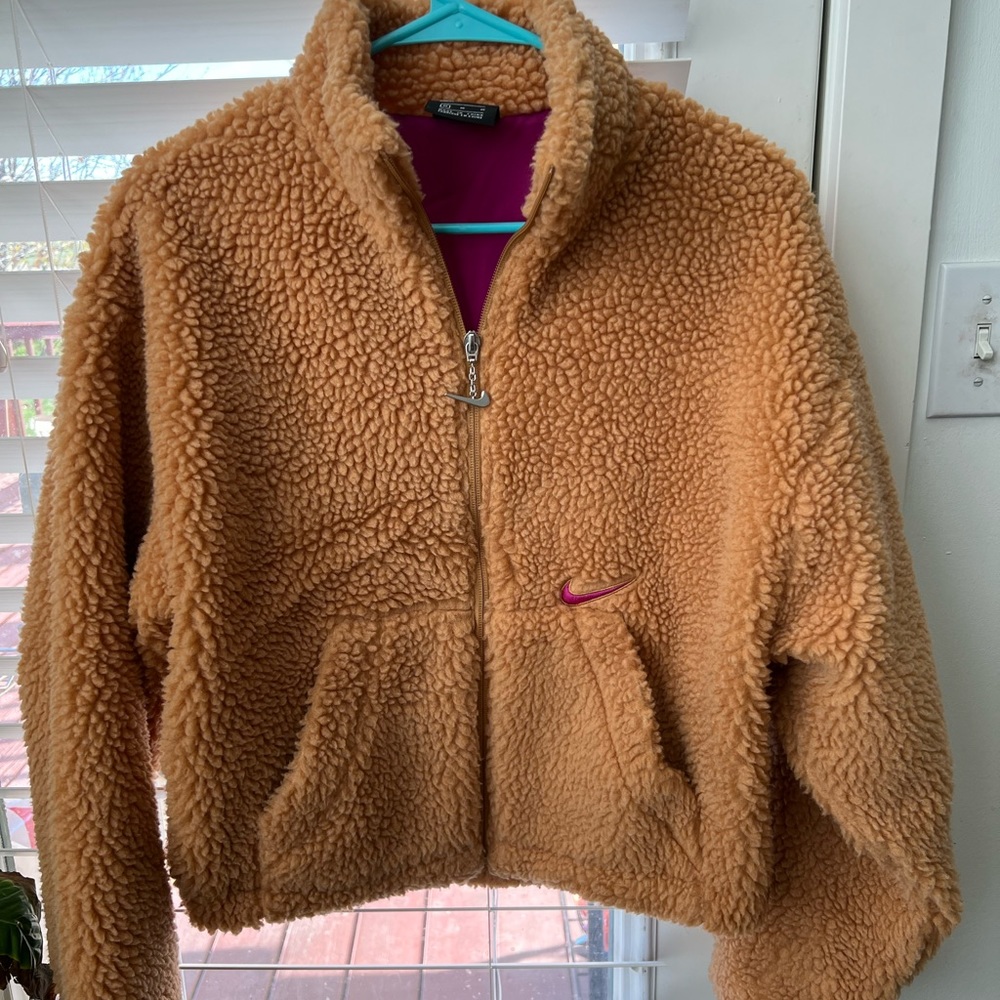 Brown Nike Sherpa jacket